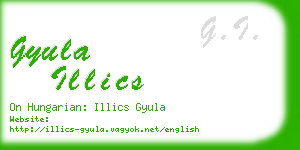 gyula illics business card